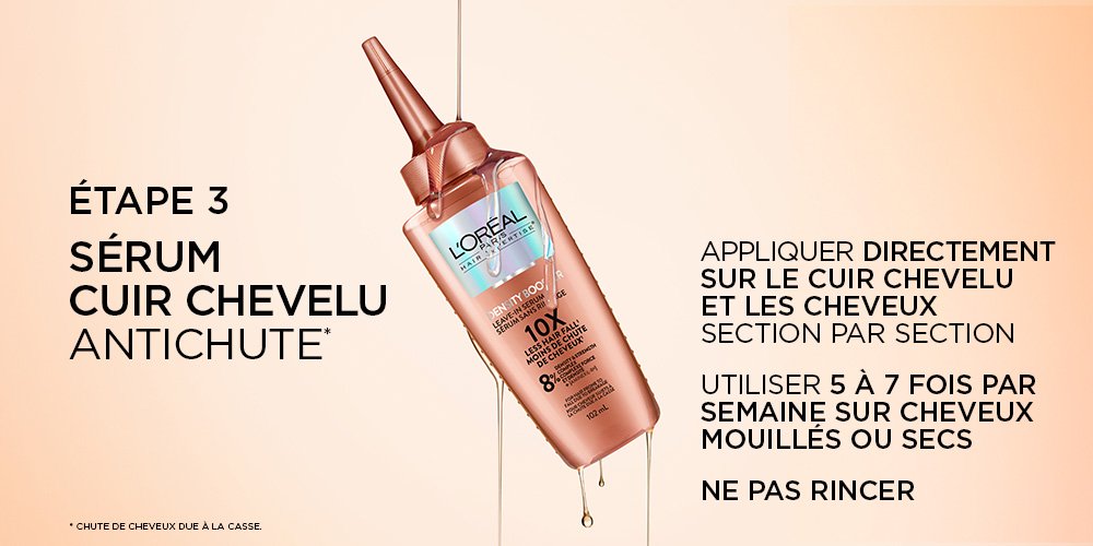 Le sérum pour cheveux Density booster est l’étape 3 
